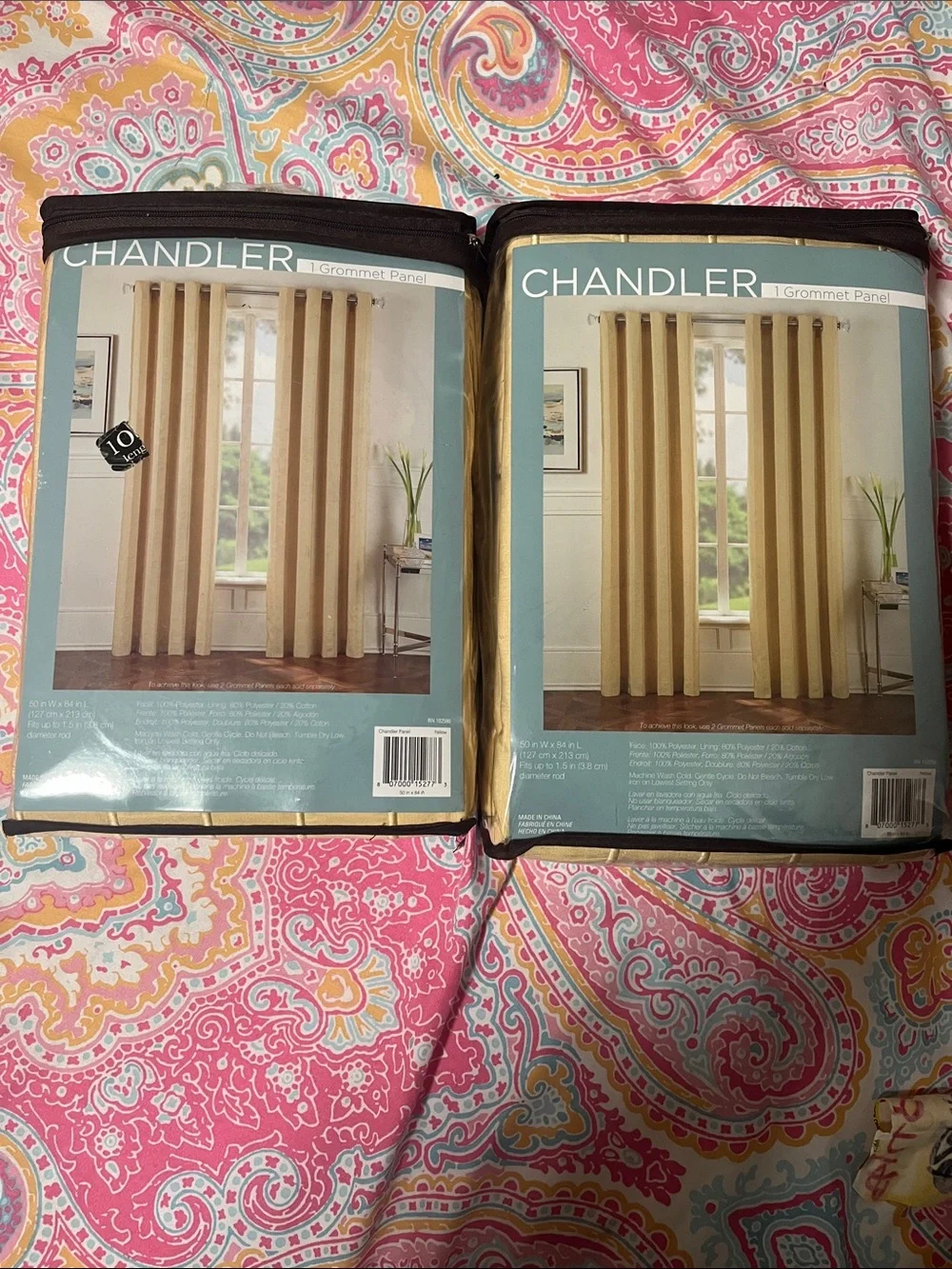 Chandler One Grommet Panel Curtain yellow mustard color.